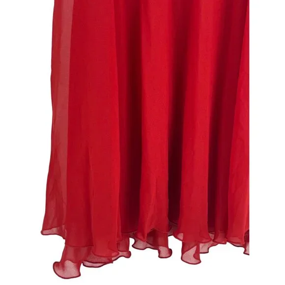 Vintage 1999 Victorias Secret Red Satin Sheer Babydoll Lingerie w/Bow Detail Y2K - Picture 5 of 16